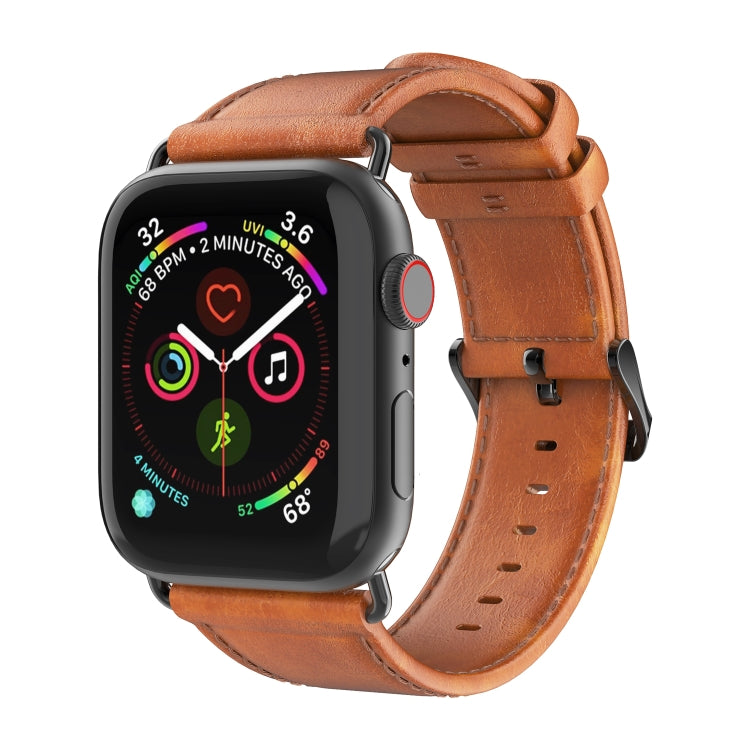 Frendorf | Für Apple Watch Series 7 41mm DUX DUCIS Business Echtes Leder Uhrenarmband (khaki)