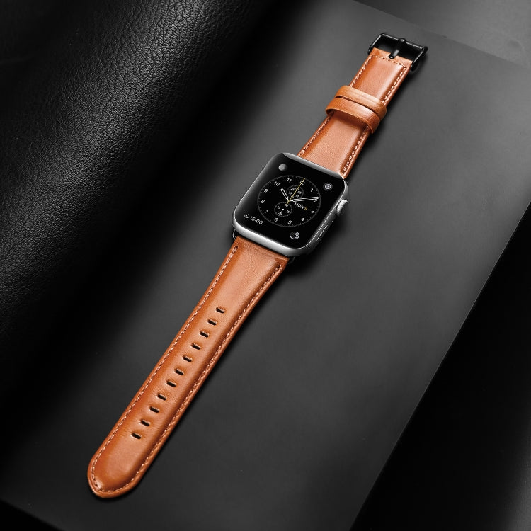 Frendorf | Für Apple Watch SE 40mm DUX DUCIS Business Echtes Leder Uhrenarmband (Khaki)