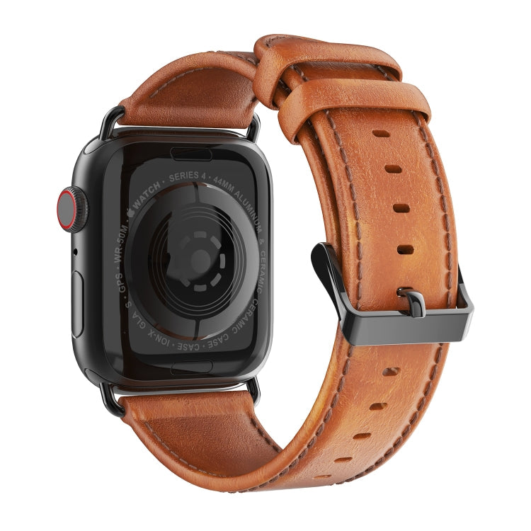 Frendorf | Für Apple Watch SE 40mm DUX DUCIS Business Echtes Leder Uhrenarmband (Khaki)