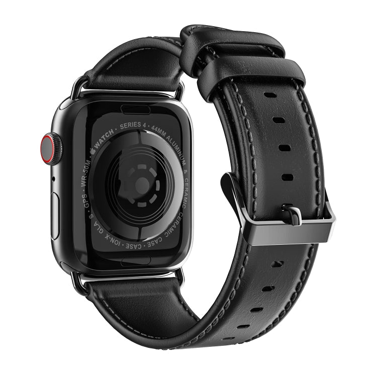 Frendorf | Für Apple Watch Series 5 40mm DUX DUCIS Business Echtes Leder Uhrenarmband (Schwarz)