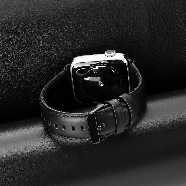 Frendorf | Für Apple Watch Series 5 40mm DUX DUCIS Business Echtes Leder Uhrenarmband (Schwarz)