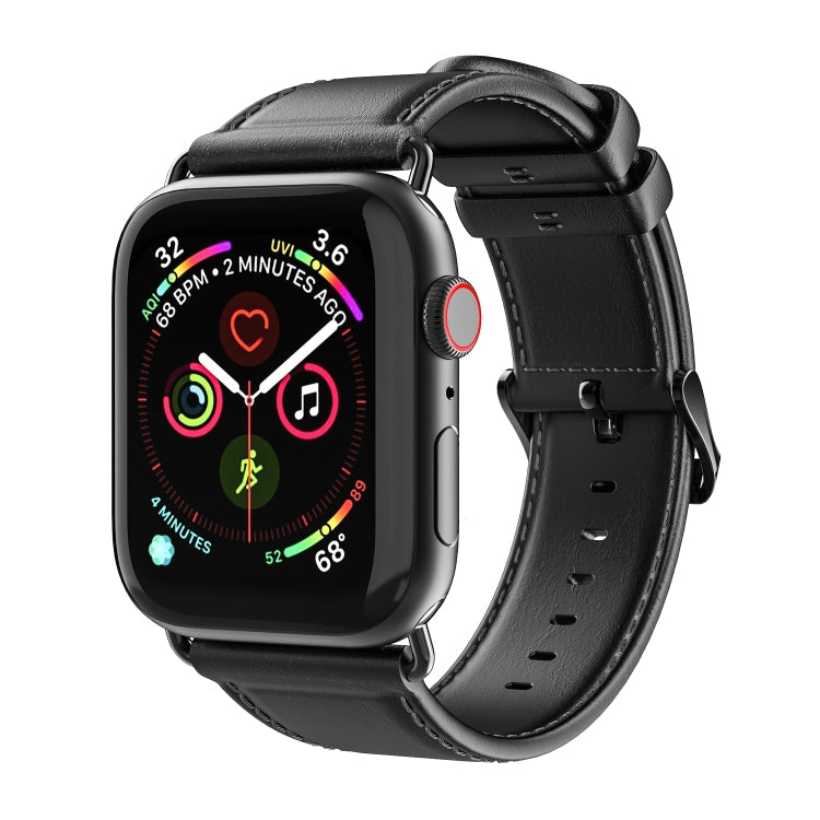Frendorf | Für Apple Watch Series 5 40mm DUX DUCIS Business Echtes Leder Uhrenarmband (Schwarz)