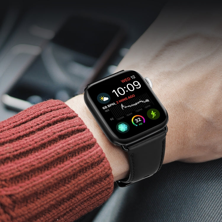 Frendorf | Für Apple Watch Series 5 40mm DUX DUCIS Business Echtes Leder Uhrenarmband (Schwarz)