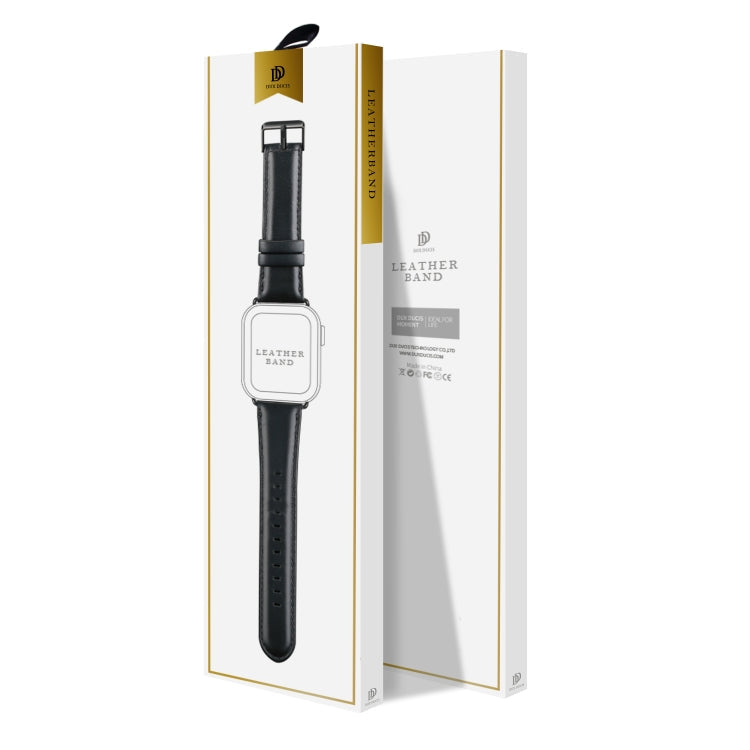 Frendorf | Für Apple Watch Series 5 40mm DUX DUCIS Business Echtes Leder Uhrenarmband (Schwarz)