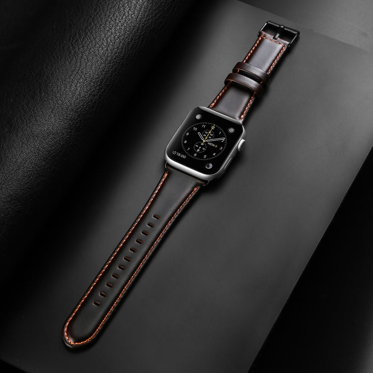 Frendorf | Für Apple Watch Series 4 40mm DUX DUCIS Business Echtes Leder Uhrenarmband (Kaffee)