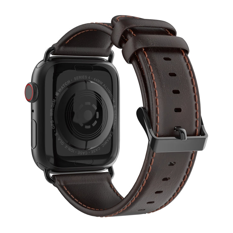 Frendorf | Für Apple Watch Series 4 40mm DUX DUCIS Business Echtes Leder Uhrenarmband (Kaffee)