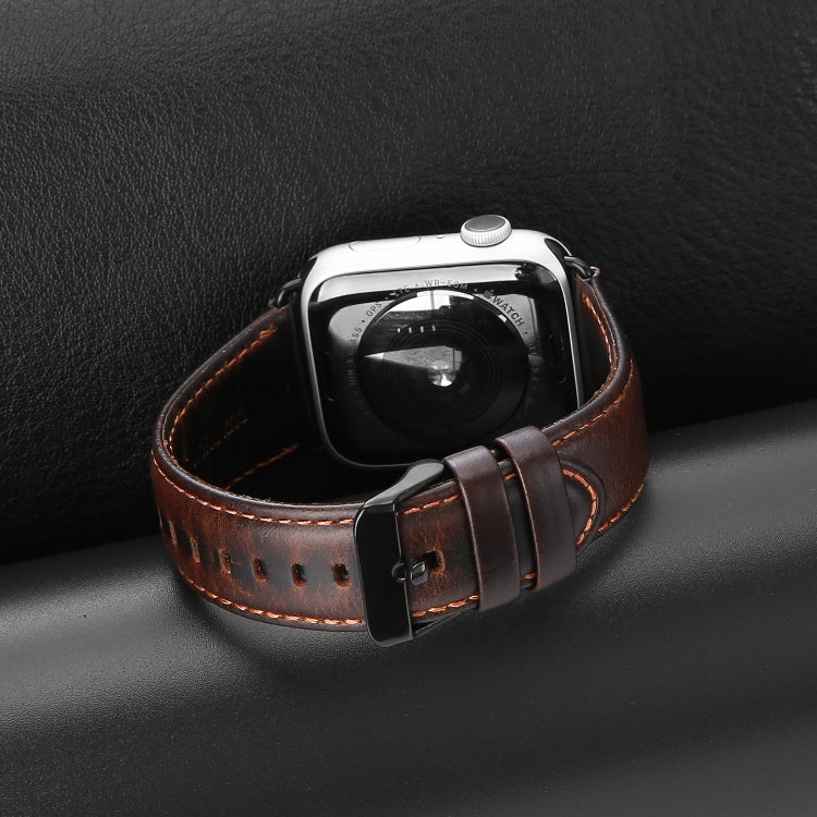 Frendorf | Für Apple Watch Series 4 40mm DUX DUCIS Business Echtes Leder Uhrenarmband (Kaffee)