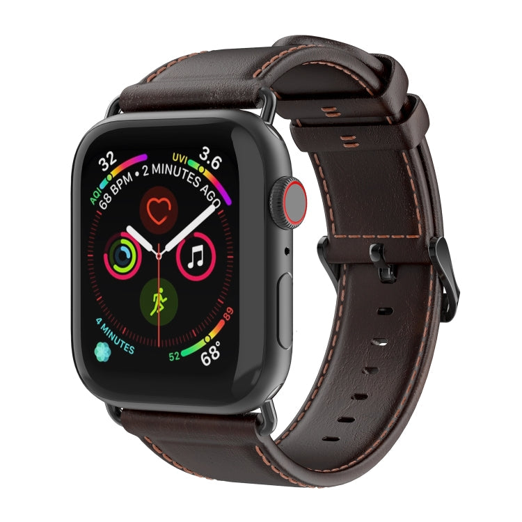 Frendorf | Für Apple Watch Series 4 40mm DUX DUCIS Business Echtes Leder Uhrenarmband (Kaffee)