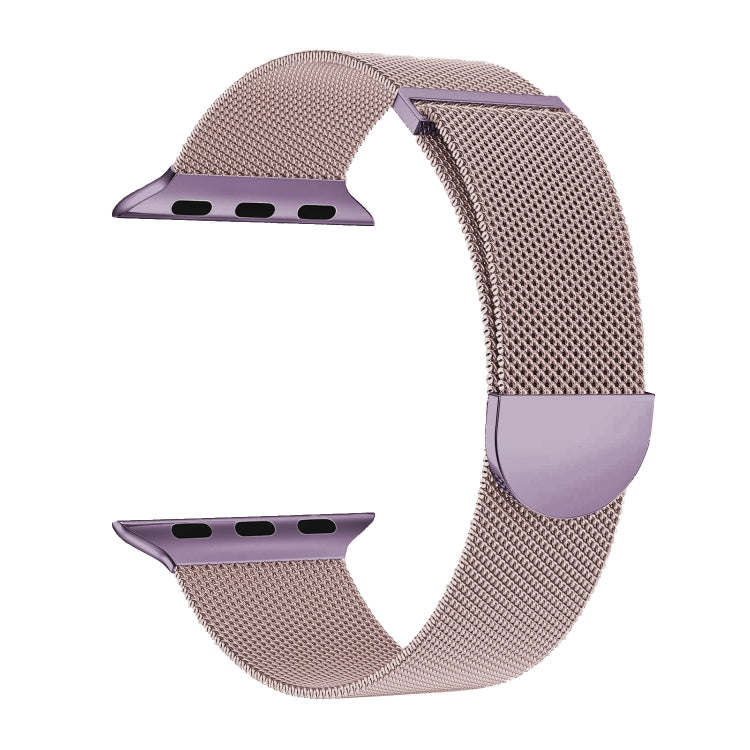 Frendorf | Für Apple Watch Series 7 41mm Zwei Farben Milanese Loop Magnetische Uhrband (Pink Lila)