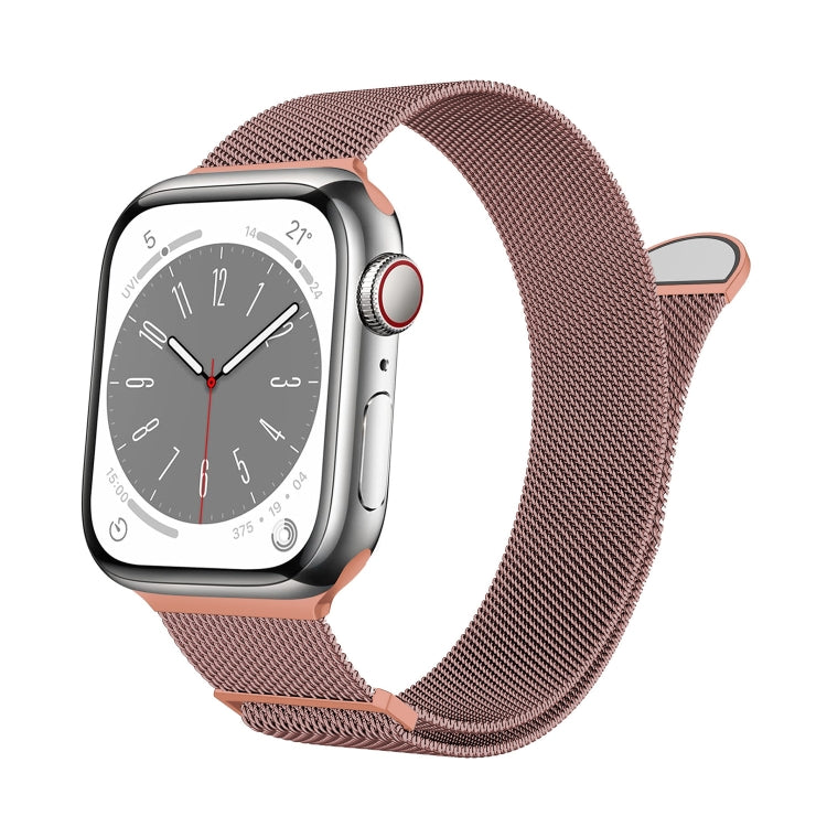 Frendorf | Für Apple Watch Series 6 44mm Zwei Farben Milanese Loop Magnetische Uhrband (Pink Orange)