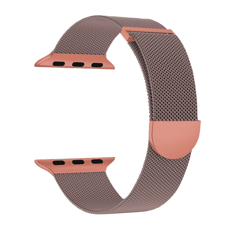Frendorf | Für Apple Watch Series 6 44mm Zwei Farben Milanese Loop Magnetische Uhrband (Pink Orange)