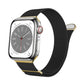 Frendorf | Für Apple Watch 42mm Zwei Farbige Milanese Loop Magnetische Uhr Band (Schwarz Gold)