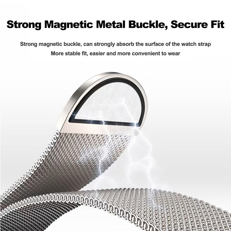 Frendorf | Für Apple Watch Series 4 40mm Zwei Farbige Milanese Loop Magnetische Armband (Sternenlicht Grün)