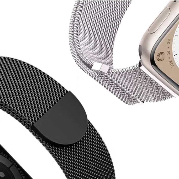 Frendorf | Für Apple Watch Series 6 44mm Zwei Farben Milanese Loop Magnetische Uhrband (Pink Orange)