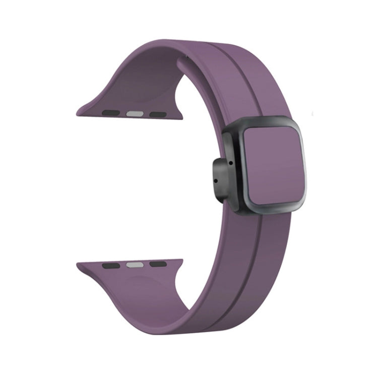 Frendorf | Für Apple Watch SE 40mm Magnetische Quadratische Schnalle Silikon Uhrband (Fruchtlila)