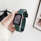 Frendorf | Für Apple Watch SE 40mm Magnetische Quadratische Schnalle Silikon Uhrenarmband (Kieferngrün)