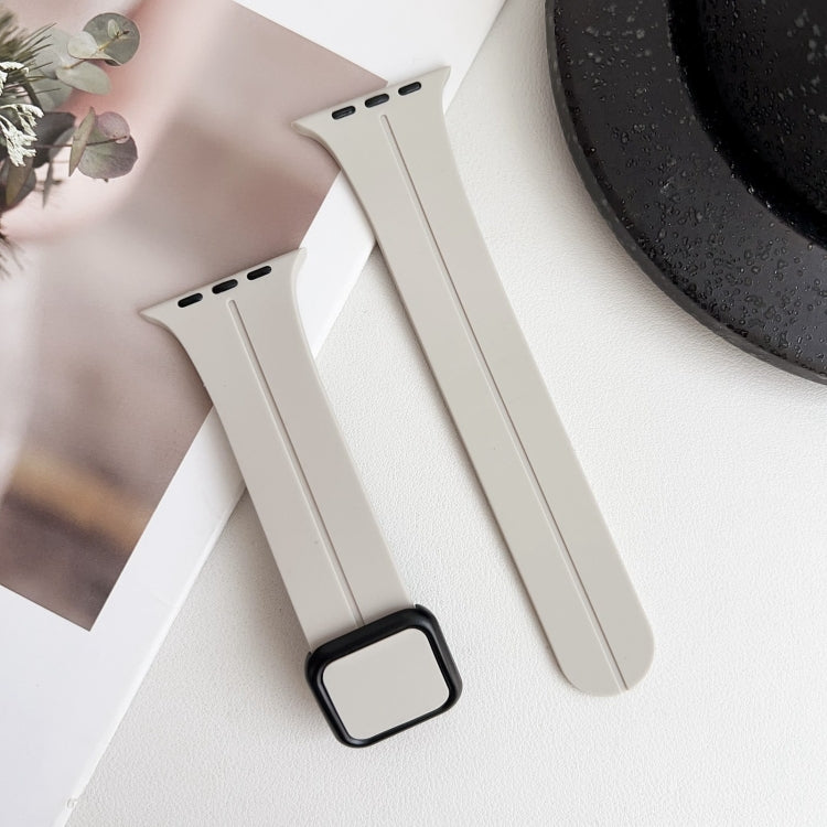 Frendorf | Für Apple Watch SE 40mm Magnetische Quadratische Schnalle Silikon Uhrband (Starlight)