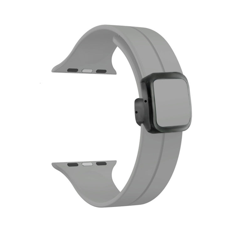 Frendorf | Für Apple Watch SE 40mm Magnetische Quadratische Schnalle Silikon-Uhrenarmband (Wolken Grau)