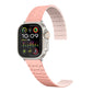 Frerndorf | Für Apple Watch Series 8 41mm Zwei-Farbige Loop Magnetische Silikon-Uhrband (Pfirsich+Hellrosa)