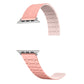 Frerndorf | Für Apple Watch Series 8 41mm Zwei-Farbige Loop Magnetische Silikon-Uhrband (Pfirsich+Hellrosa)