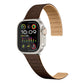 Frendorf | Für Apple Watch Series 4 40mm Zwei Farb Loop Magnetische Silikon Uhr Band (Dunkelbraun+Hellbraun)