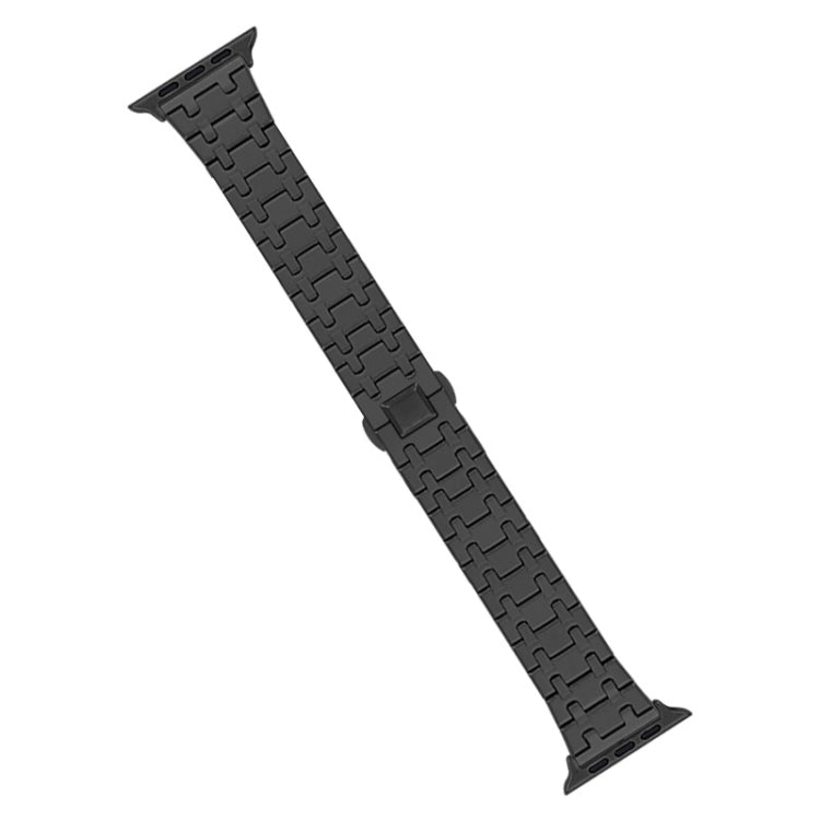 Frendorf | Für Apple Watch SE 2023 40mm Doppelt T Edelstahl Armband (Schwarz)