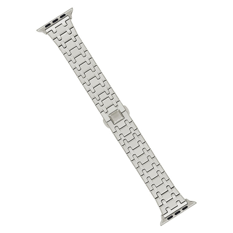 Frerndorf | Für Apple Watch Series 9 45mm Doppel-T Edelstahl Armband (Starlight)