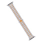 Frerndorf | Für Apple Watch Series 9 45mm Double T Edelstahl Armband (Silber Roségold)