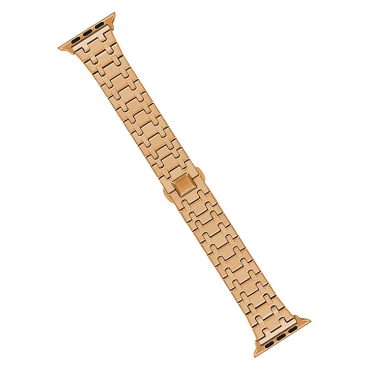 Frendorf | Für Apple Watch SE 40mm Double T Edelstahl Armband (Roségold)