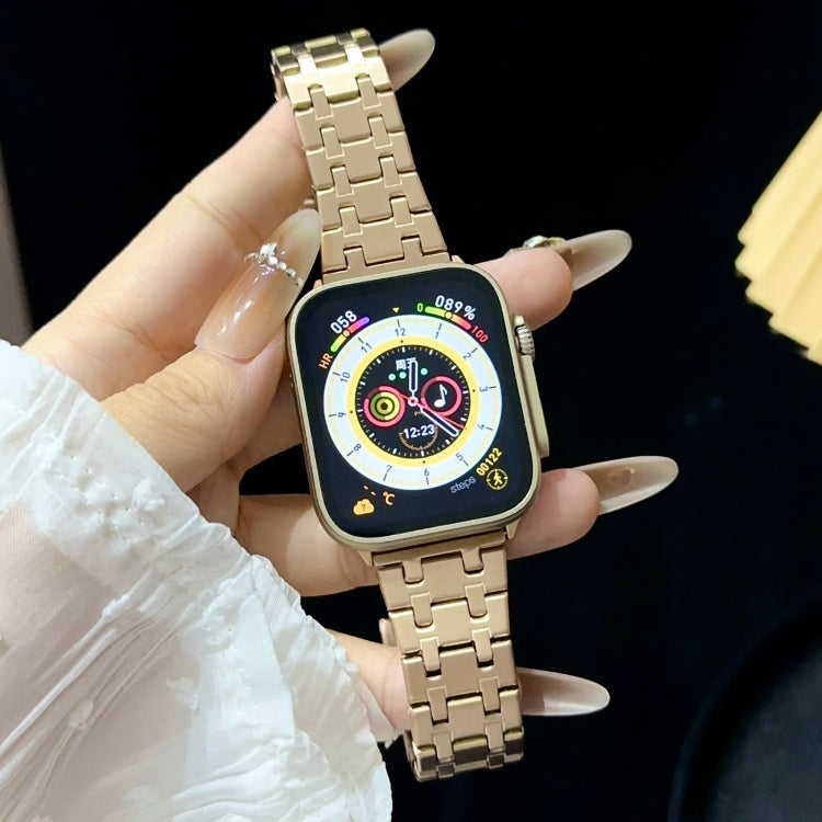 Frendorf | Für Apple Watch SE 40mm Double T Edelstahl Armband (Roségold)