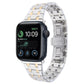 Frendorf | Für Apple Watch SE 40mm Double T Edelstahl-Armband (Silber Gold)