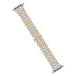 Frendorf | Für Apple Watch Series 5 40mm Double T Edelstahl Armband (Silber Gold)