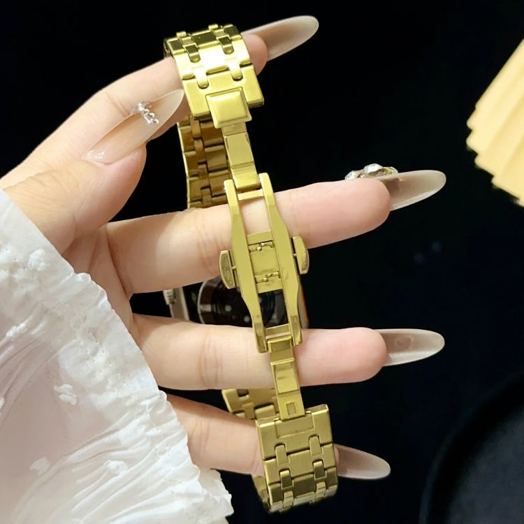 Frerndorf | Für Apple Watch Series 9 45mm Doppel-T Edelstahl Armband (Starlight)