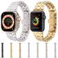 Frerndorf | Für Apple Watch Series 9 45mm Doppel-T Edelstahl Armband (Starlight)