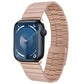 Frerndorf | Für Apple Watch Series 9 45mm Bambus Edelstahl Magnetische Armbanduhr (Roségold)