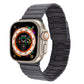 Frerndorf | Für Apple Watch Ultra 49mm Bambus Edelstahl Magnetische Armbänder (Schwarz)
