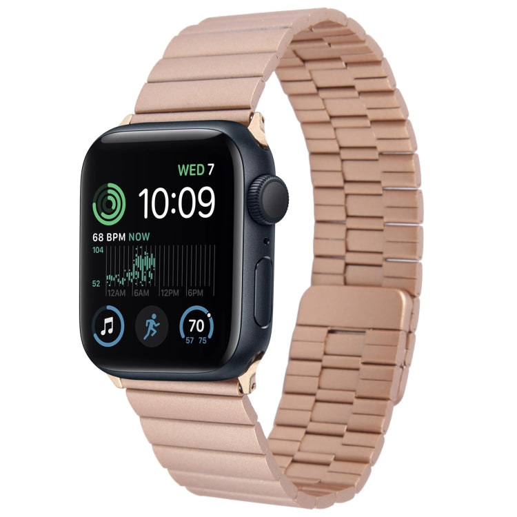 Frendorf | Für Apple Watch SE 2022 40mm Bambus Edelstahl Magnetarmband (Roségold)
