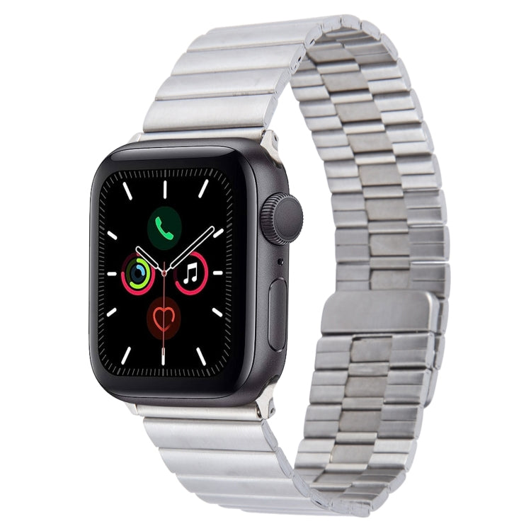 Frendorf | Für Apple Watch Serie 5 44mm Bambus Edelstahl Magnetische Armband (Silber)