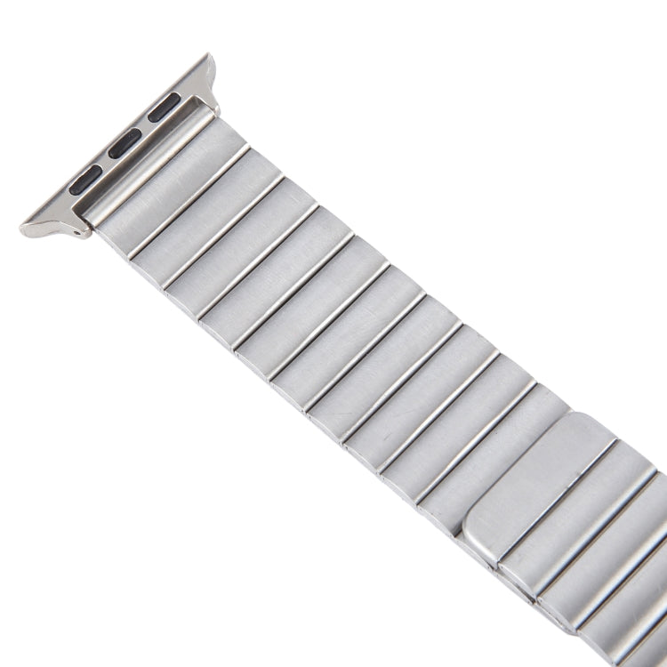 Frendorf | Für Apple Watch Serie 5 44mm Bambus Edelstahl Magnetische Armband (Silber)