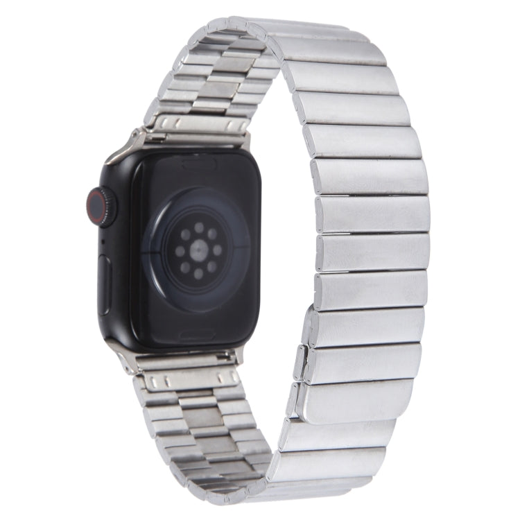 Frendorf | Für Apple Watch Serie 5 44mm Bambus Edelstahl Magnetische Armband (Silber)