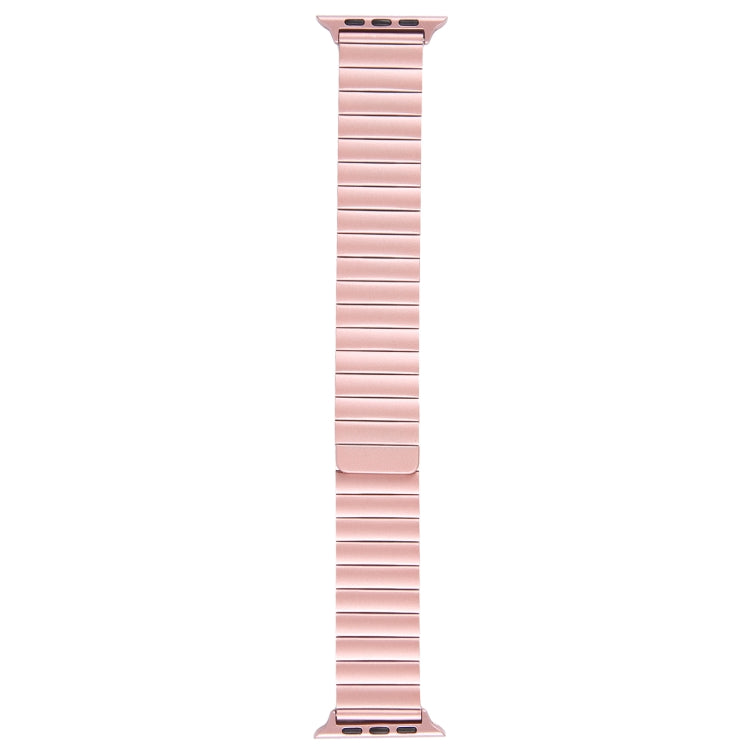 Frendorf | Für Apple Watch Series 5 44mm Bambus Edelstahl Magnetische Uhrband (Rosa)
