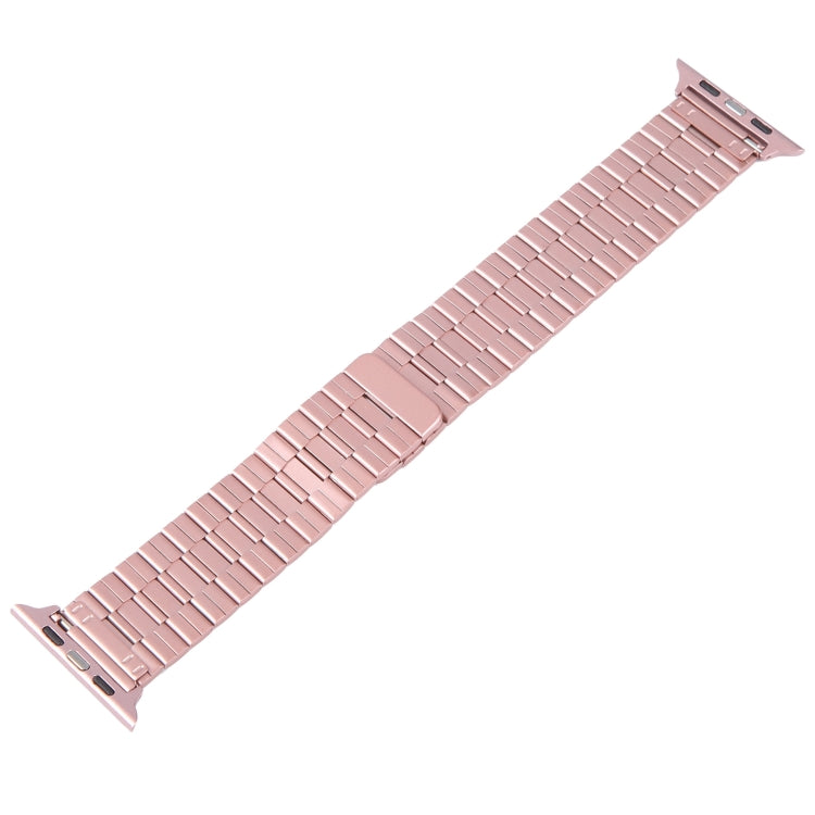 Frendorf | Für Apple Watch Series 5 44mm Bambus Edelstahl Magnetische Uhrband (Rosa)