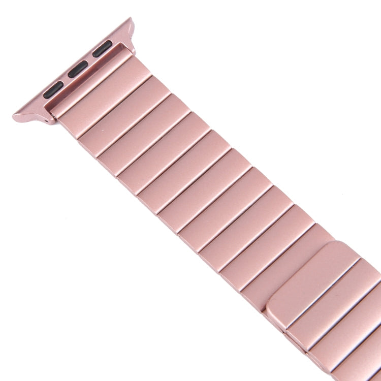 Frendorf | Für Apple Watch Series 5 44mm Bambus Edelstahl Magnetische Uhrband (Rosa)