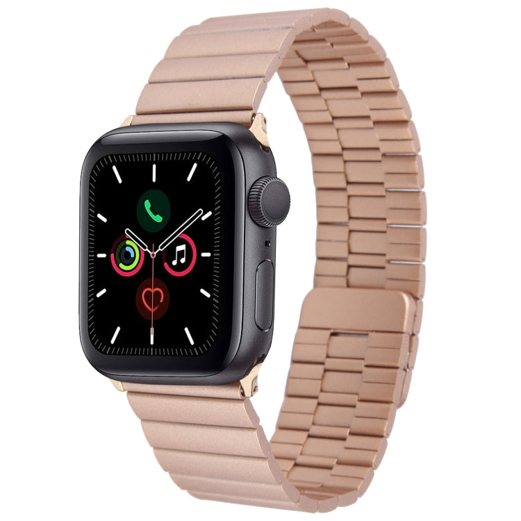 Frendorf | Für Apple Watch Series 5 40mm Bambus Edelstahl Magnetische Uhrband (Roségold)