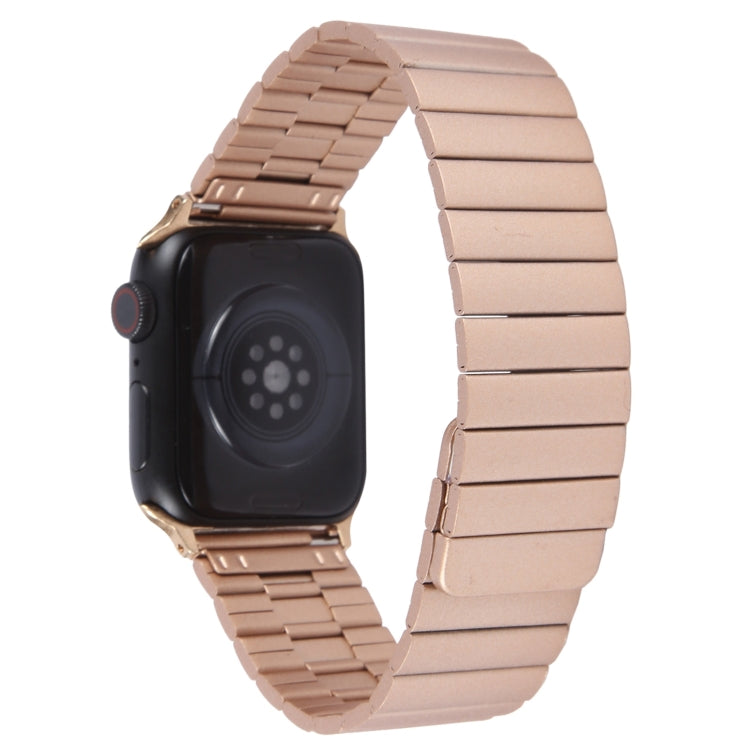 Frendorf | Für Apple Watch Series 5 40mm Bambus Edelstahl Magnetische Uhrband (Roségold)