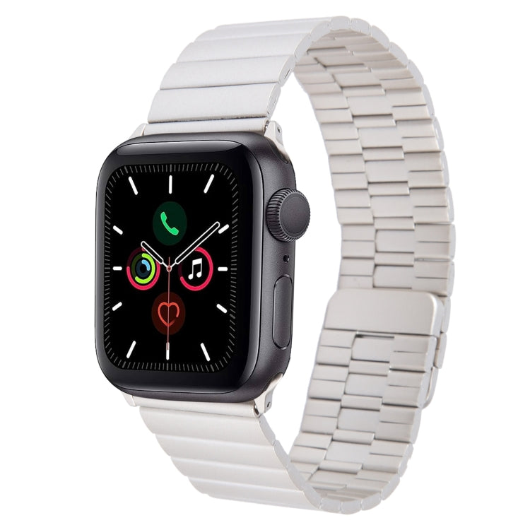 Frendorf | Für Apple Watch Series 5 40mm Bambus Edelstahl Magnetische Armbanduhr (Sternenlicht)