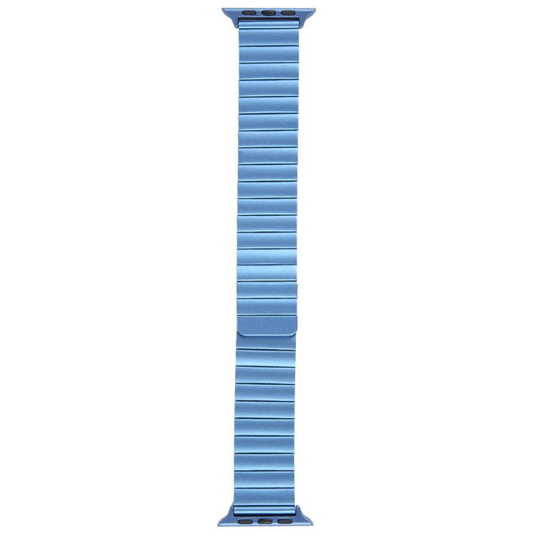 Frendorf | Für Apple Watch Series 4 44mm Bambus Edelstahl Magnet Armband (Blau)