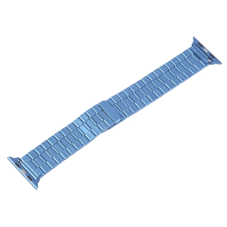 Frendorf | Für Apple Watch Series 4 44mm Bambus Edelstahl Magnet Armband (Blau)