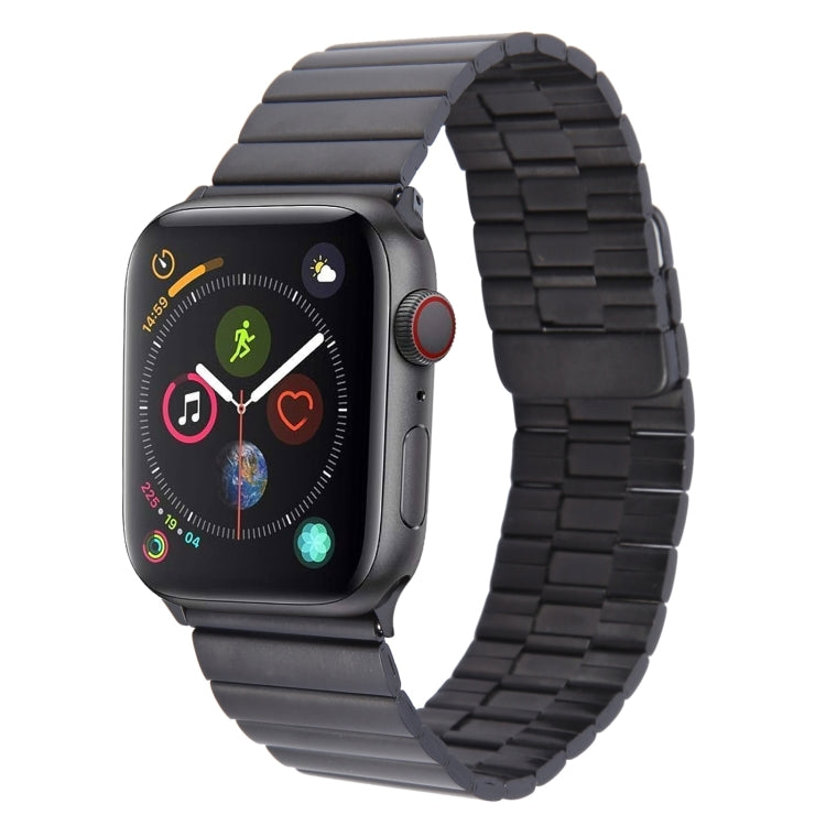 Frendorf | Für Apple Watch Series 4 40mm Bambus Edelstahl Magnetische Uhrenarmband (Schwarz)