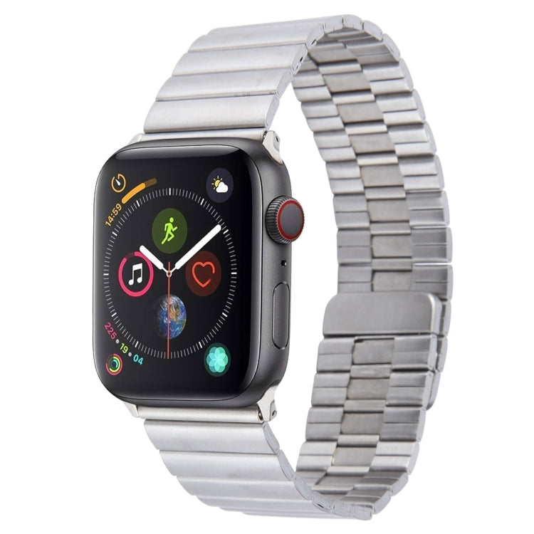 Frendorf | Für Apple Watch Series 4 40mm Bambus Edelstahl Magnetische Uhrband (Silber)